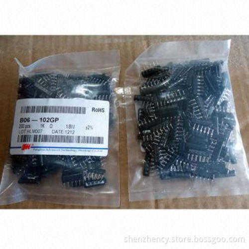 Dip Thick Film/6SIP3R-1k x SIP Network Resistors, Miniature, High-density Assembly
